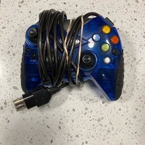 Blue Wired Gaming Controller
